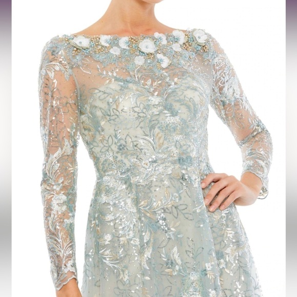 Mac Duggal 67498 NWT Bateau Neckline Floral Dress - Picture 3 of 14